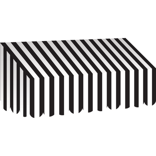 BLACK & WHITE STRIPES AWNING