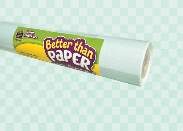 GREEN CHECKERS BETTER THAN PAPER BULLETIN BOARD ROLL