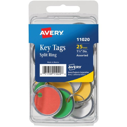 PAPER TAG W/METAL RIM ASST 25PK