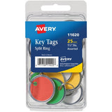 PAPER TAG W/METAL RIM ASST 25PK
