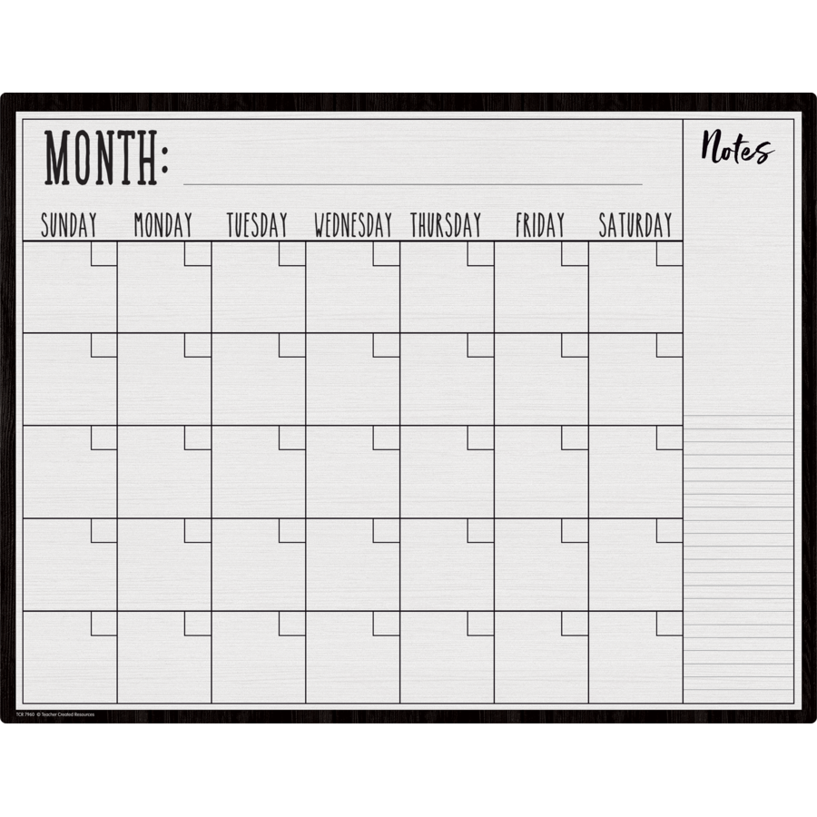 MODERN FARMHOUSE CALENDAR WRITE ON/WIPE OFF CHART