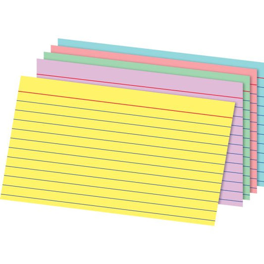 Index Card Ruled Rainbow 5" X 8" PQ.100 - JA Riollano