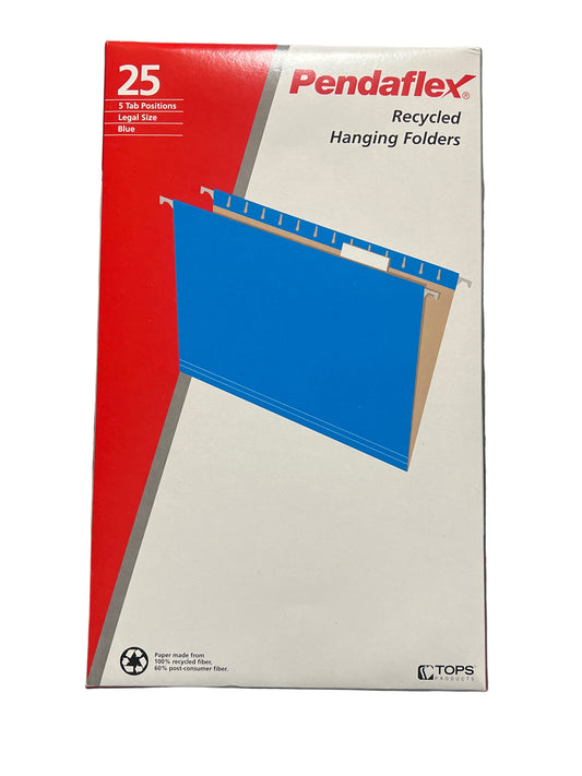 HANGING FOLDER LEGAL BLUE BOX/25