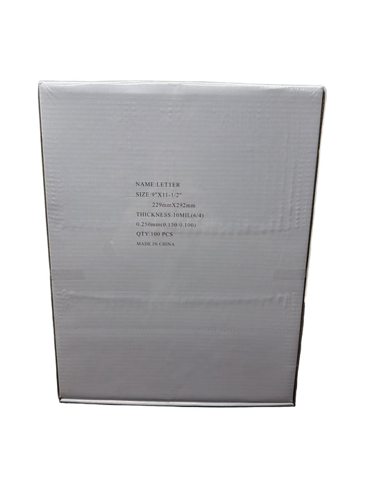 LAMINATING POUCH 10ML 9 X 11-1/2 100 PC