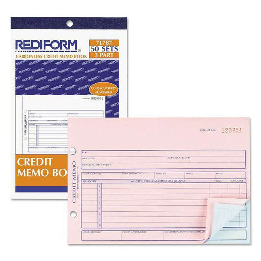 CREDIT MEMO BOOK 5X7 3-PT 50-SETS #7L787