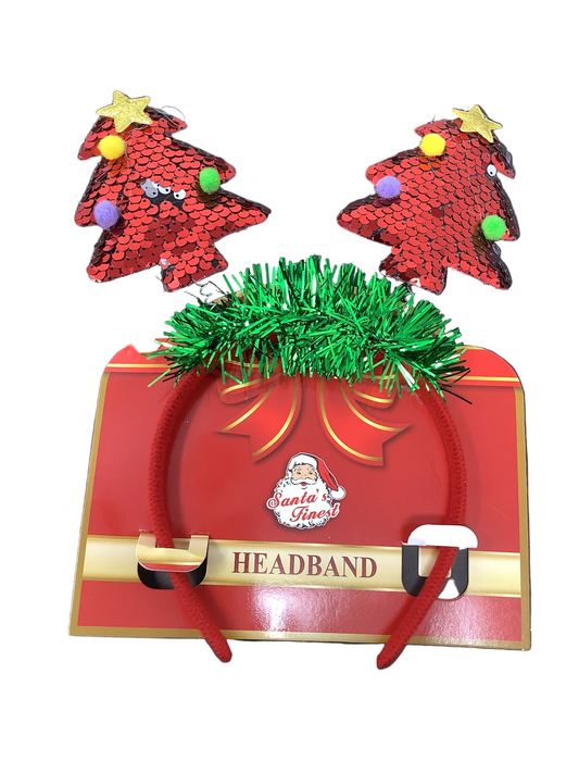 HEADBAND 2 TREES SEQUIN 3ASTD
