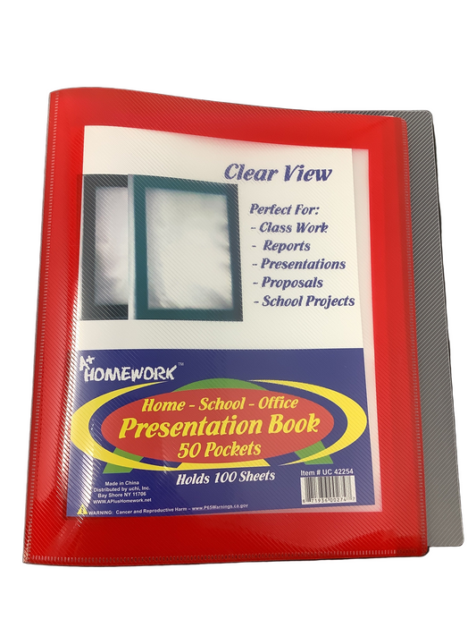 50 POCKET PRESENTATION BOOK 100 PAGES