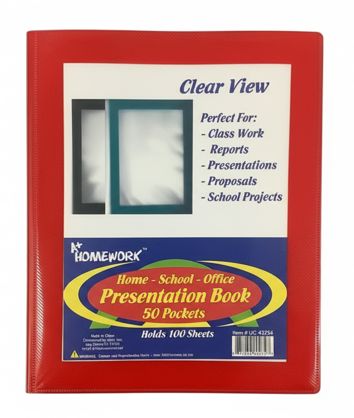 50 POCKET PRESENTATION BOOK 100 PAGES