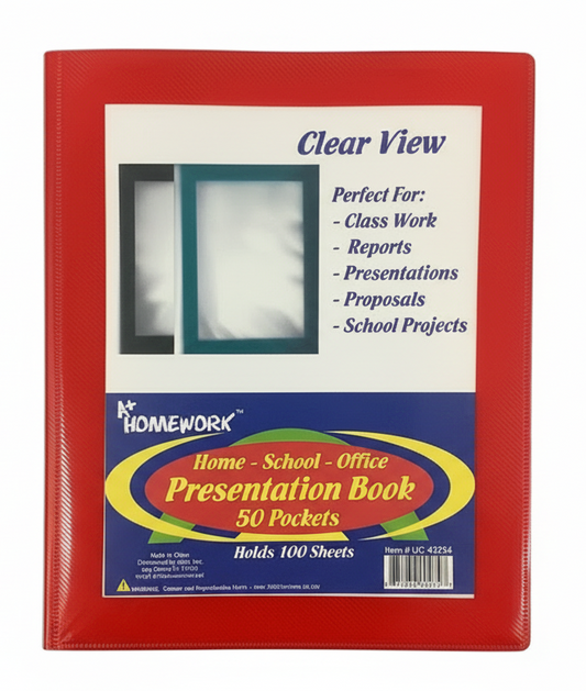 50 POCKET PRESENTATION BOOK 100 PAGES