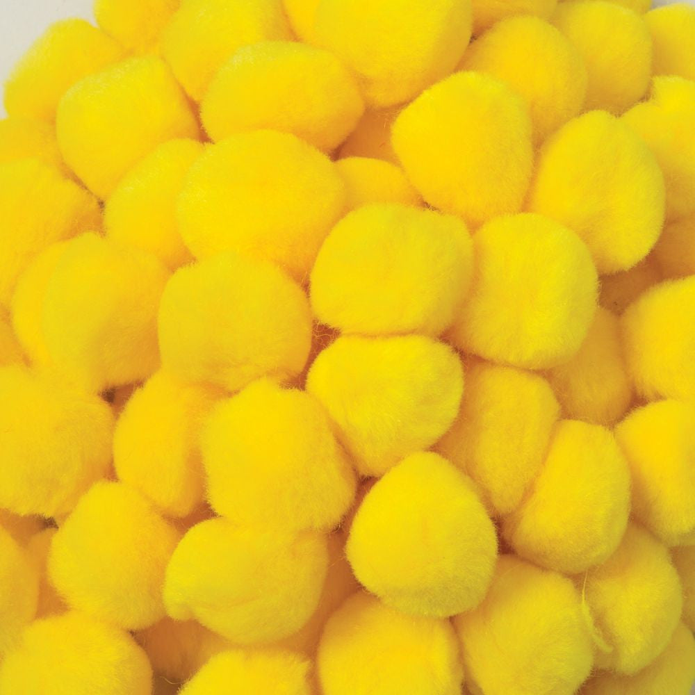 CREATIVITY STREET POM POMS YELLOW 1''