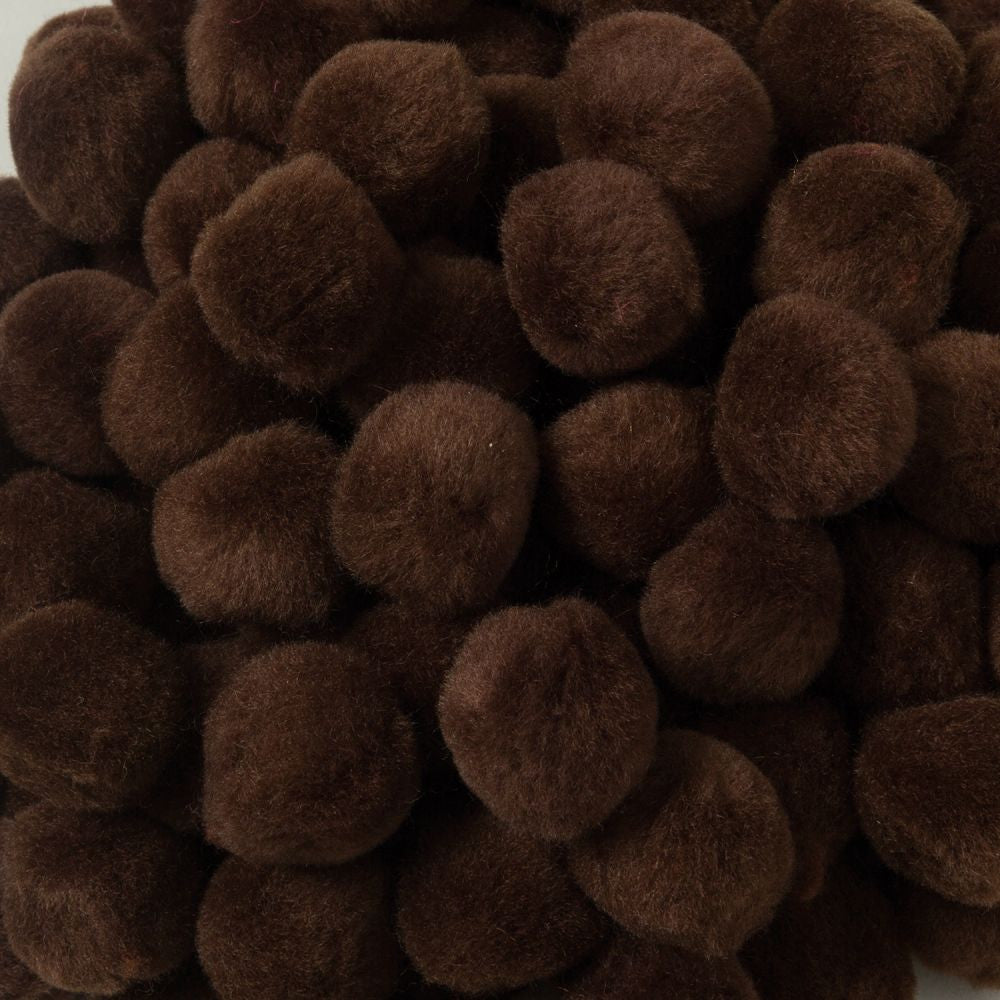CREATIVITY STREET POM POMS BROWN 1''