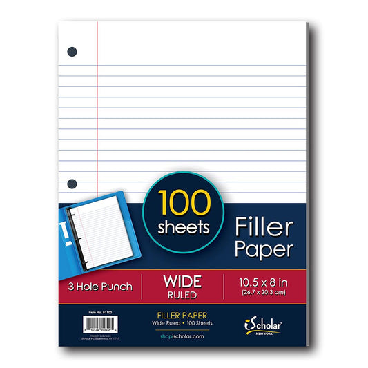 WIDE FILLER PAPER X 100