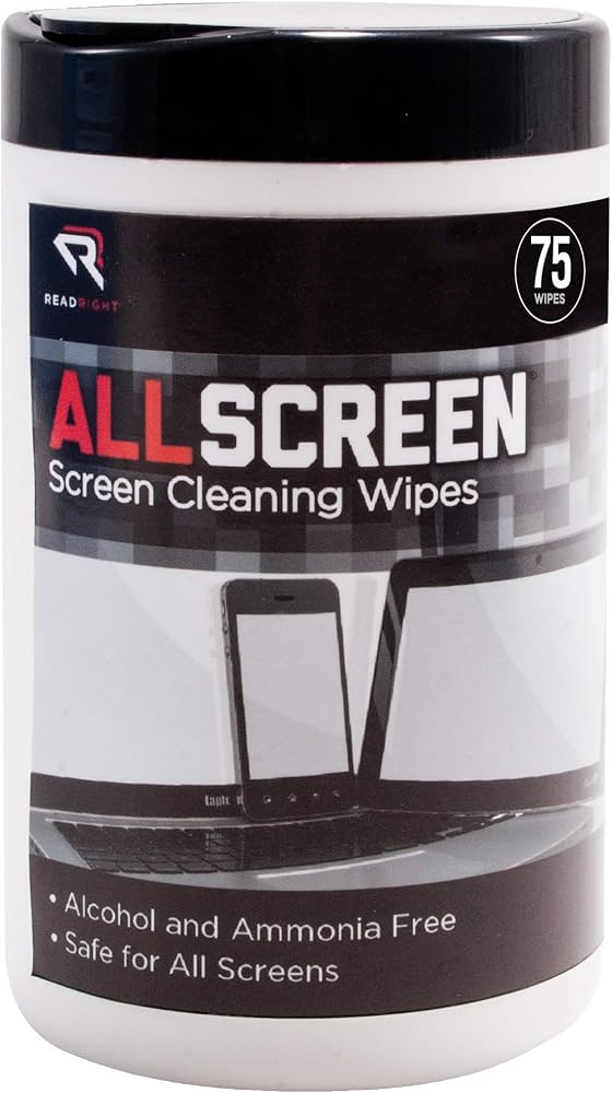 AllScreen Screen Cleaning Wipes 75/Tub
