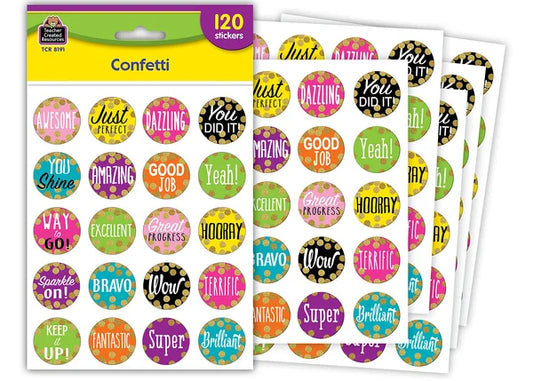CONFETTI STICKERS 120 STICKERS