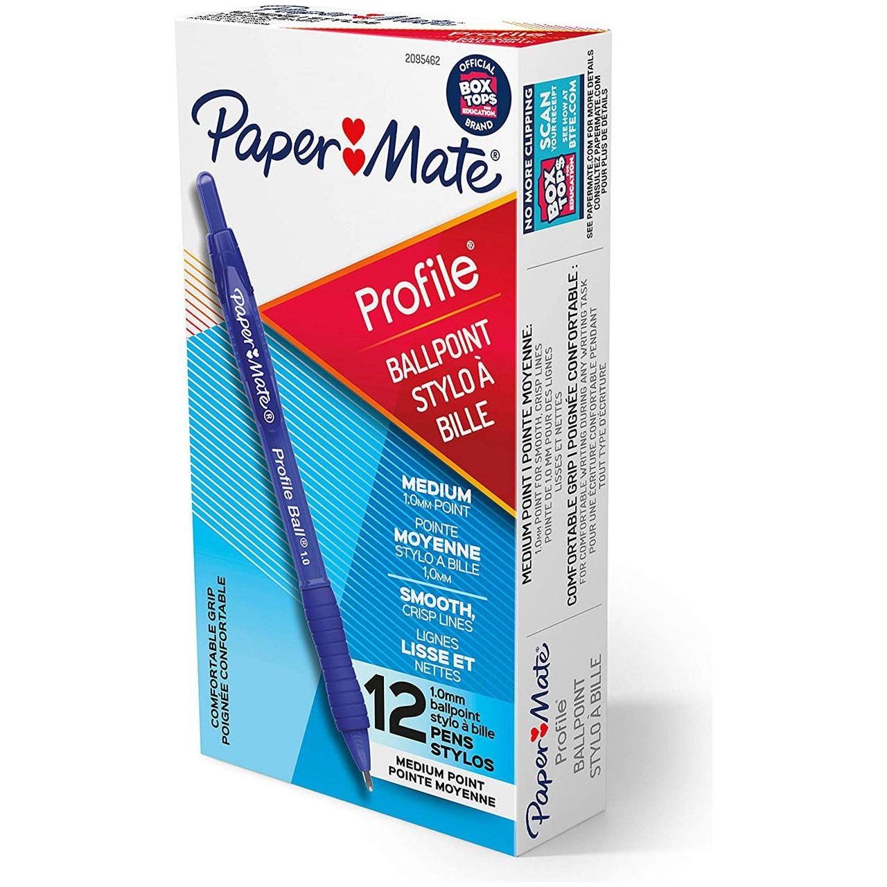 PROFILE BALLPOINT 1.0MM 12CD BLUE