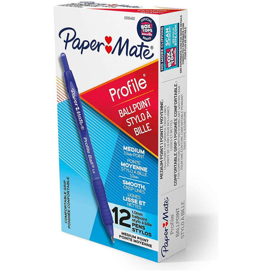 PROFILE BALLPOINT 1.0MM 12CD BLUE