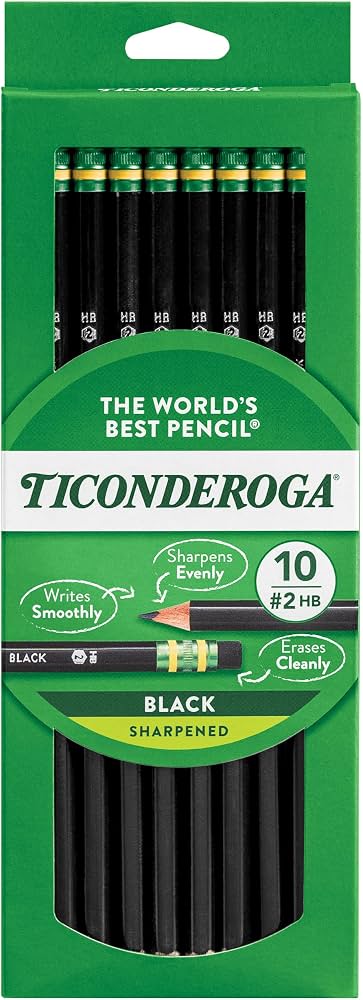 Lápiz Ticonderoga #2 Black PQT.10