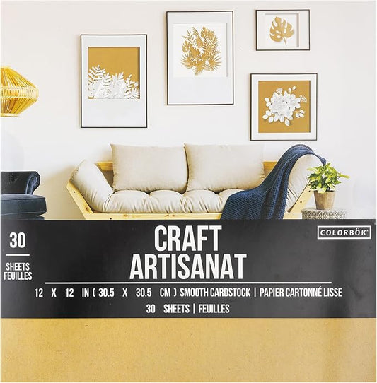 Paper Pad Cardstock Smoooth Craft 12x12 30 Sheets