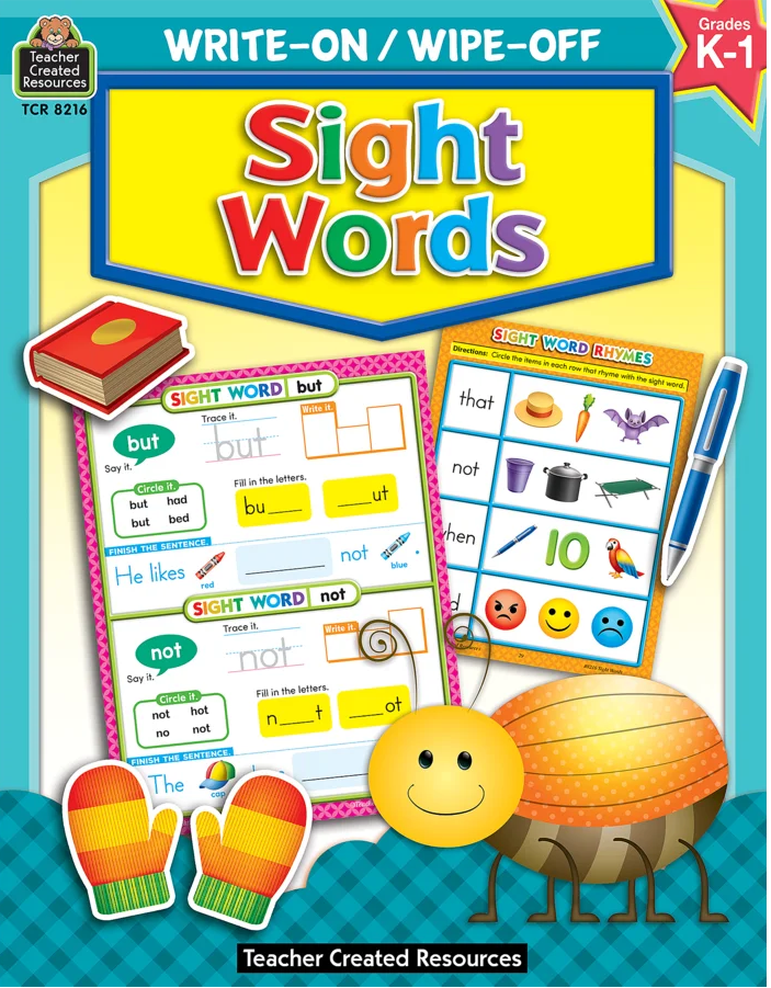 Write-On/Wipe-Off Book: Sight Words
