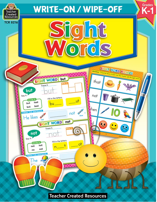 Write-On/Wipe-Off Book: Sight Words