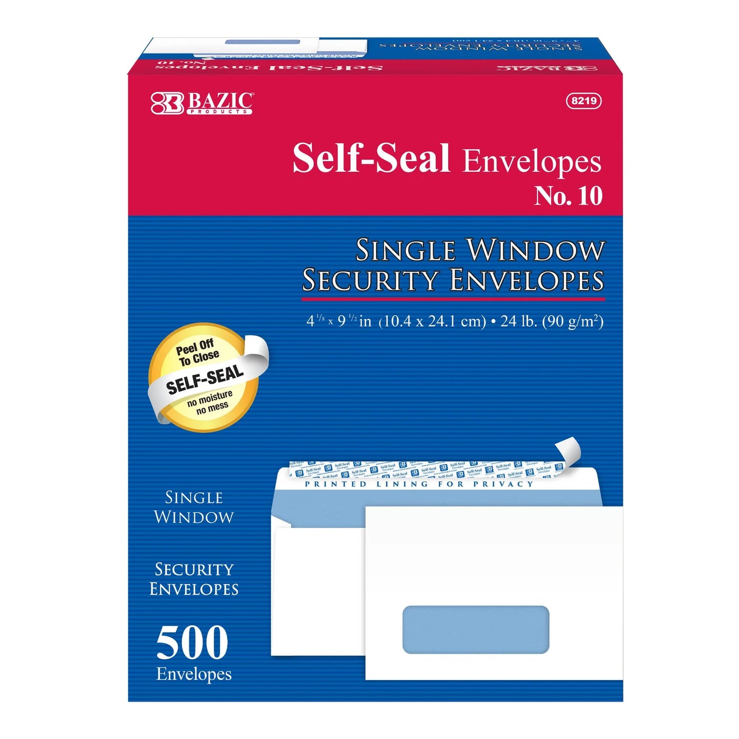 H10 SEAL WHITE SINGLE WINDOW ENVELOPE CJ. 500