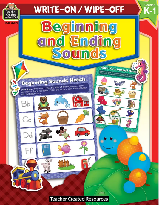 Write-On/Wipe-Off Book: Beginning and Ending Sounds