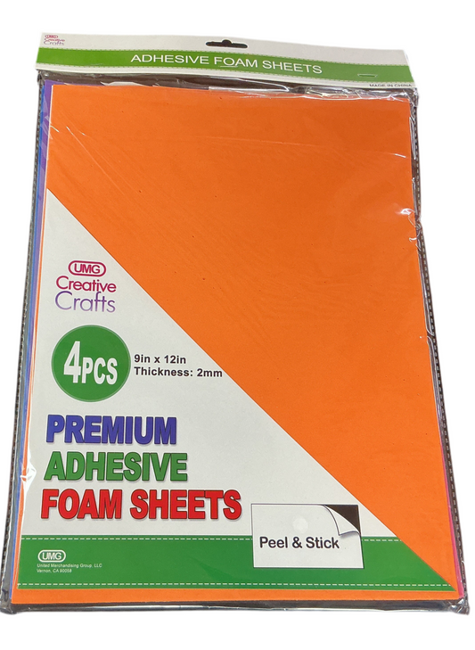 Premium Adhesive Foam Sheets 4pcs