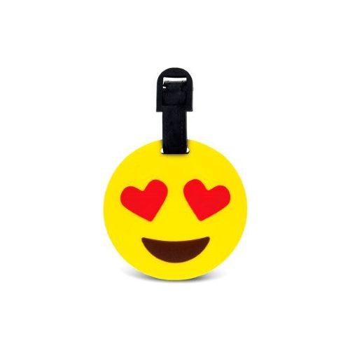 LUGGAGE TAGS LOVE STRUCK EMOJI
