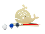 WOODEN PAINTING SET: WOODEN WHALE SHAPE