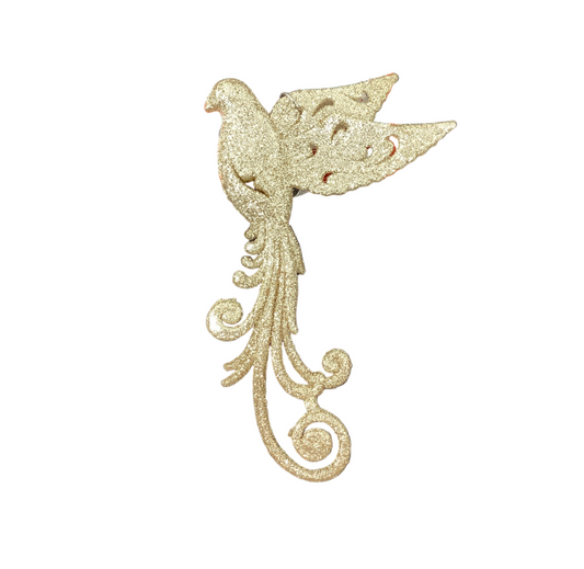 BIRDS XMAS 16.5CM 3ASTD GLD