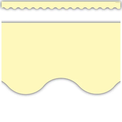 PASTEL YELLOW SCALLOPED BORDER TRIM