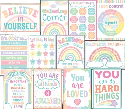 Pastel Pop Calming Strategies Small Poster Pack