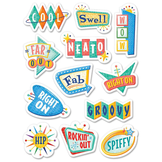 MID-CENTURY MOD STICKERS 60 STICKERS