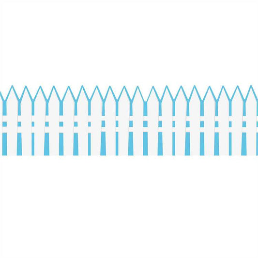 A TEACHABLE TOWN PICKET FENCE BORDER EXTRA WIDE