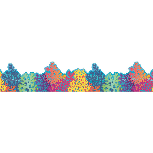 SEAS THE DAY COLORFUL CORAL REEF EXTRA WIDE BORDER