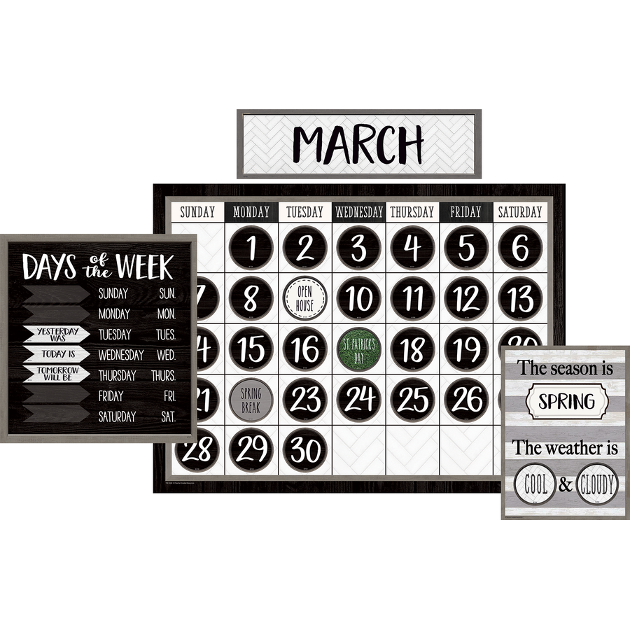 MODERN FARMHOUSE CALENDAR BULLETIN