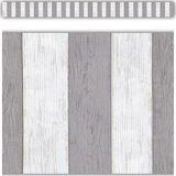 MODERN FARMHOUSE GRAY STRIPES STRAIGHT BORDER