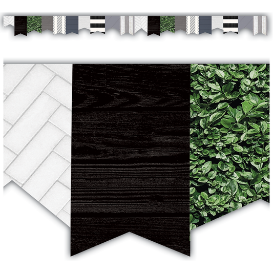 MODERN FARMHOUSE PENNANTS DIE-CUT BORDER