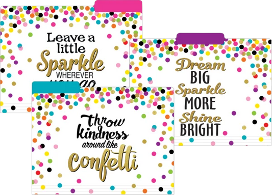 CONFETTI FILE FOLDERS