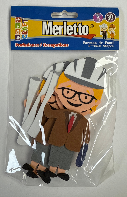 FORMAS FOAMY PROFESIONES CONSTRUCCION 3 PCS