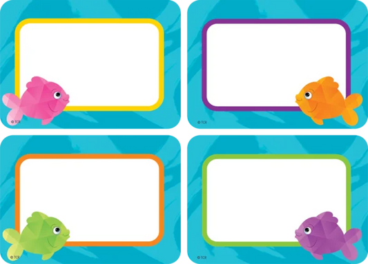 COLORFUL FISH NAME TAGS/LABELS