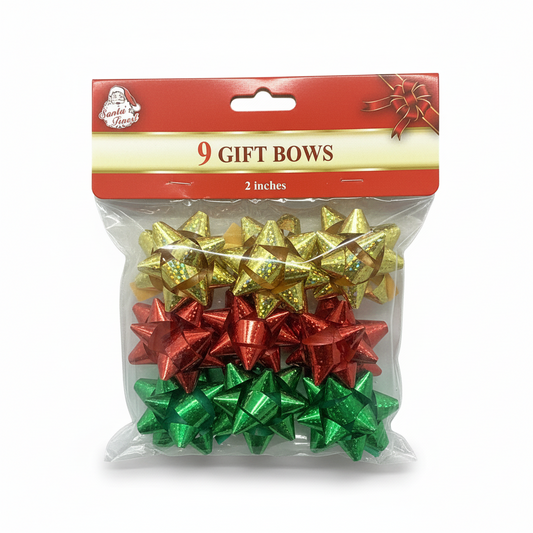 Gift Bows 9pk 2"x13 Loops 4ASTD - JA Riollano