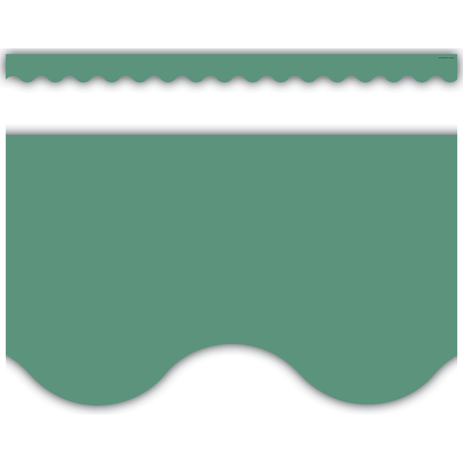 EUCALYPTUS GREEN SCALLOPED BORDER