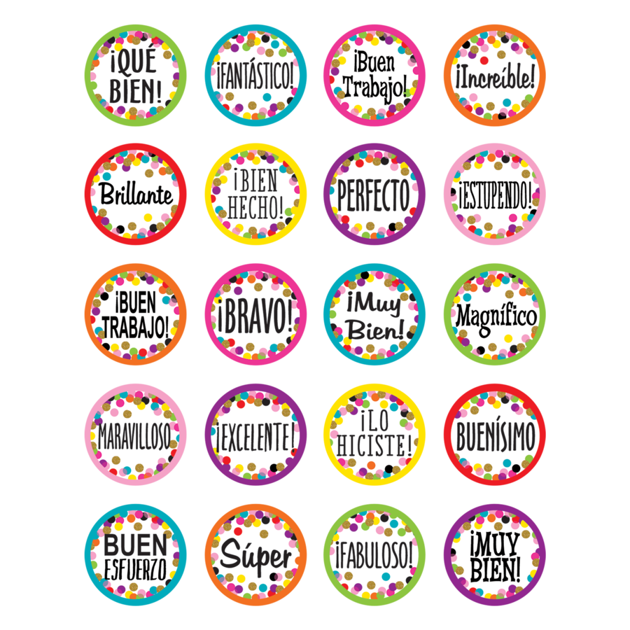 CONFETTI SPANISH STICKERS