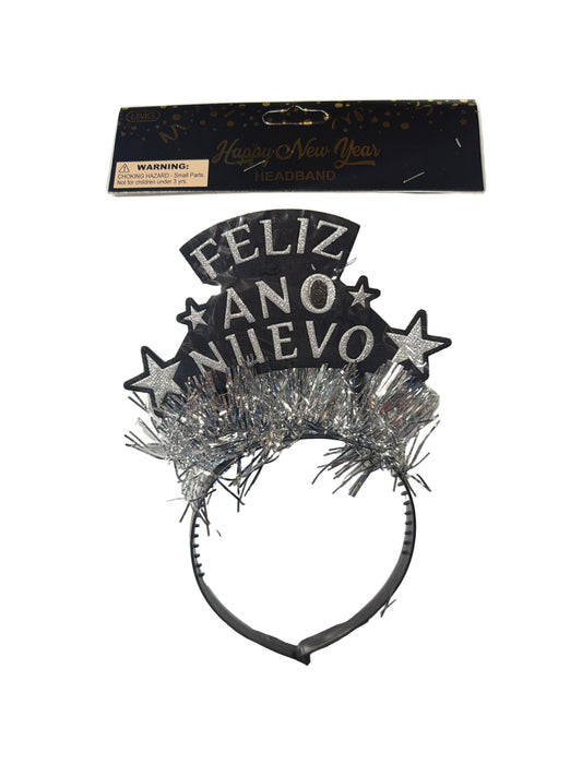 HEADBAND FELIZ AÑO NUEVO SILVER