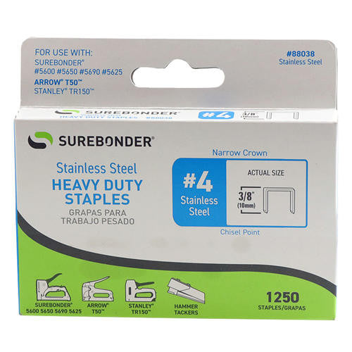 STAINLESS STEEL STAPLES #14 3/8"