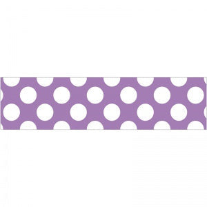 BORDER STRAIGHT PURPLE WITH POLKA DOTS