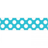 BORDER STRAIGHT TEAL WITH POLKA DOTS