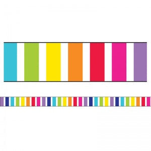 BORDER STRAIGHT VERTICAL RAINBOW STRIPES