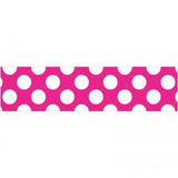 BORDER STRAIGHT HOT PINK WITH POLKA DOTS